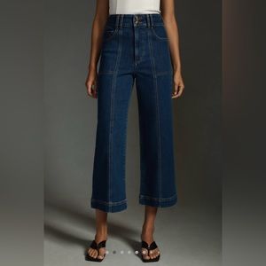The Skipper Seamed High Rise Crop Wide Leg Jean by Pilcro